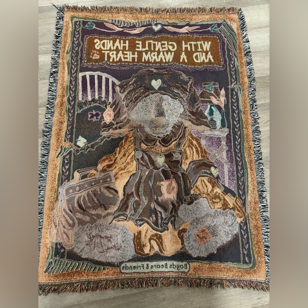 Boyd’s Bears Vintage Tapestry Blanket - Picture 3 of 3